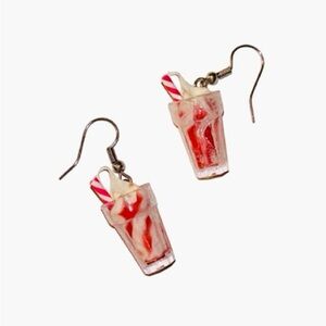 (NEW) Milkshake Red/Hot Pink Mini Earrings